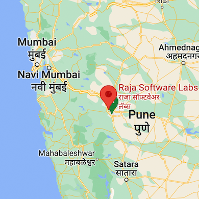 Map showing the Pune, India office